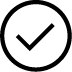 Outline icon of checkmark in a circle