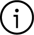 Outline icon of information in a circle