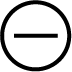 Outline icon of negation in a circle