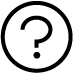 Outline icon of question mark in a circle